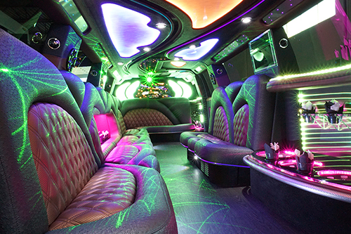 limo bus with premium interiors
