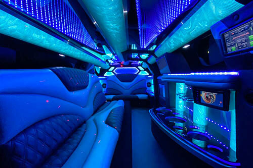 dazzling limousine interior