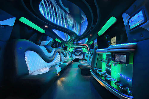 stunning limousine interior