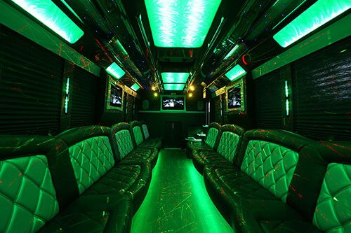 party bus with neon lighting