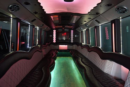 wooden floors on a party bus
